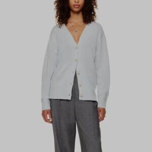 Aritzia Cashmere V-neck Cardigan, light blue, size M